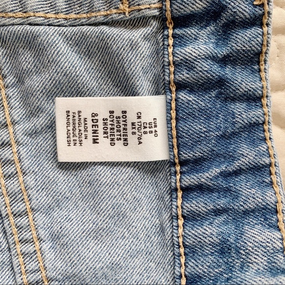 H&M & Denim Ripped Jean Shorts Sz 8 - Picture 4 of 8